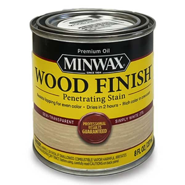 Minwax Wood Finish Simply White 275 - Oil Based Wood Floor Stain Half Pint