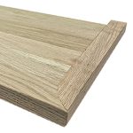 Solid Unfinished Square Edge Stair Treads White Oak - 48" x 11-1/2" w/Return