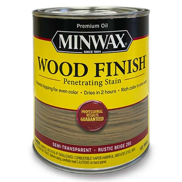 Minwax Wood Finish Rustic Beige 281 - Oil Based Wood Floor Stain Quart