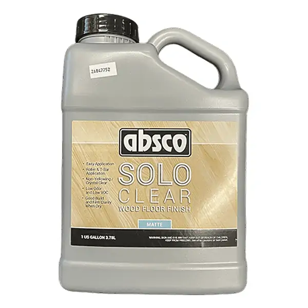 Absco Solo Clear Matte Water-Based Wood Floor Finish - 1 GAL