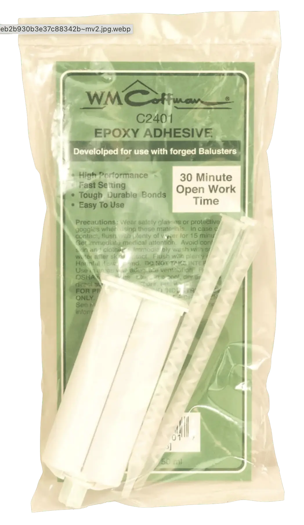 C-2401 Black Epoxy Adhesive Kit with Mixing Nozzles 1.7oz C-2401-BL - Image 1